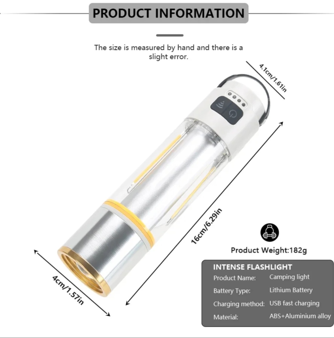 Lampe de poche de camping portable ast par USB YES NICE YES 666