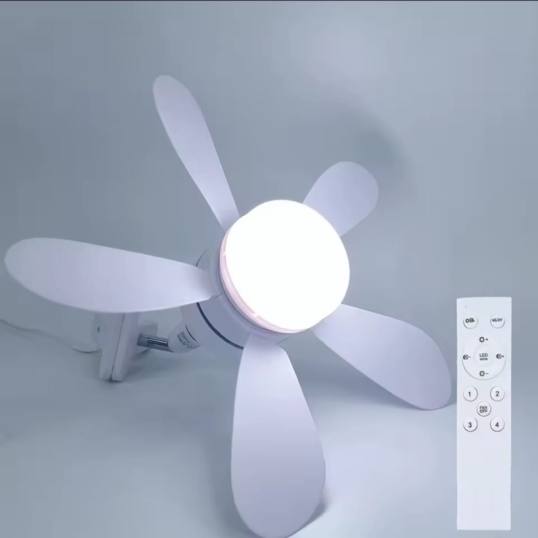 MARPOU E27 ventilateur de plafond lumière LED ampoule AC85 265V télécommande réglable muet 4 vitesses