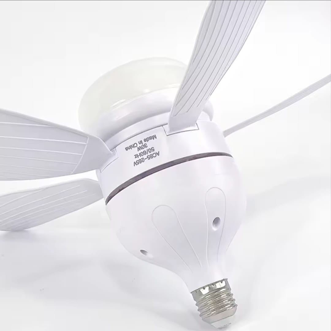 MARPOU E27 ventilateur de plafond lumière LED ampoule AC85 265V télécommande réglable muet 4 vitesses