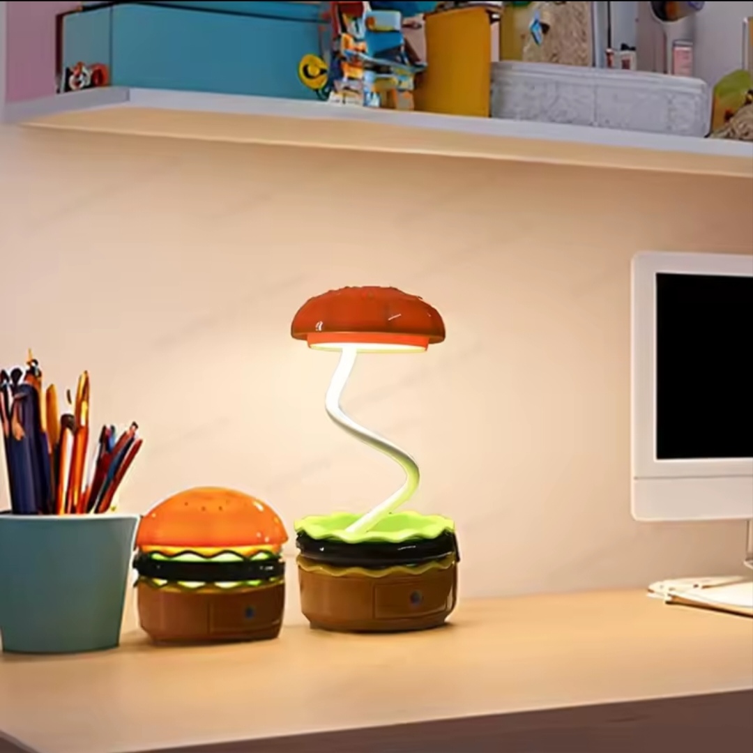 Lampe à tapoter les frites et les hamburgers, veilleuse de chevet pour chambre à coucher, modèle de bureau, ornements, cadeau pour enfants