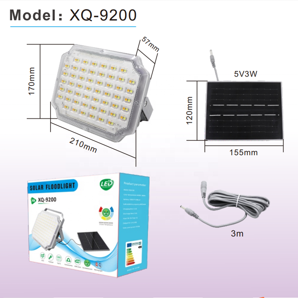 Lampe de camping LED multifonctionnelle sans fil rechargeable avec batterie 6000 mAh (5-6 heures)