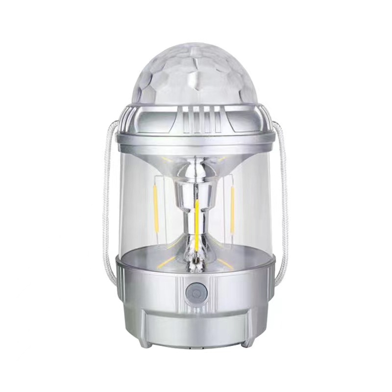 Lampe de Camping Portable LED ABS Transfrontalière, Carrée, Colorée, Rotative, d'Urgence, Multifonction, avec Batterie au Lithium