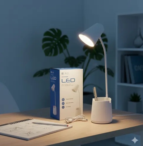 Pack 2x1 Lampe bureau rechargeable et calculatrice