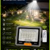 Progecteur led solaire étanche ip66 en abs 300w pour éclairage routier extérieur rural