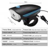 Phare LED de vélo et de trottinette avec klaxon , 3 modes de lumière