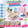 Miroir de maquillage led portable avec étui de voyage